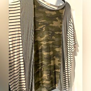 Black Stripe Camo front boutique brand shirt